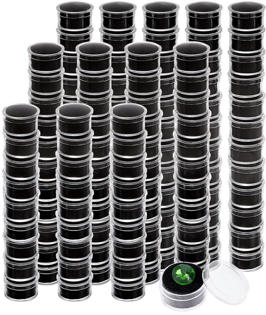 Omgoods- Sieradenopslag 144 Stuks - Opbergdoos met Deksel - Organizer voor Kralen - Lichtgewicht Plastic - Ideaal voor Edelsteenwinkels - 10,5x40,8x8,1 cm