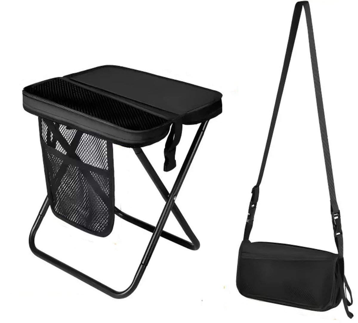 Omgoods - Mini Opvouwbare Campingstoel - Draagbaar en Ideaal voor Reis