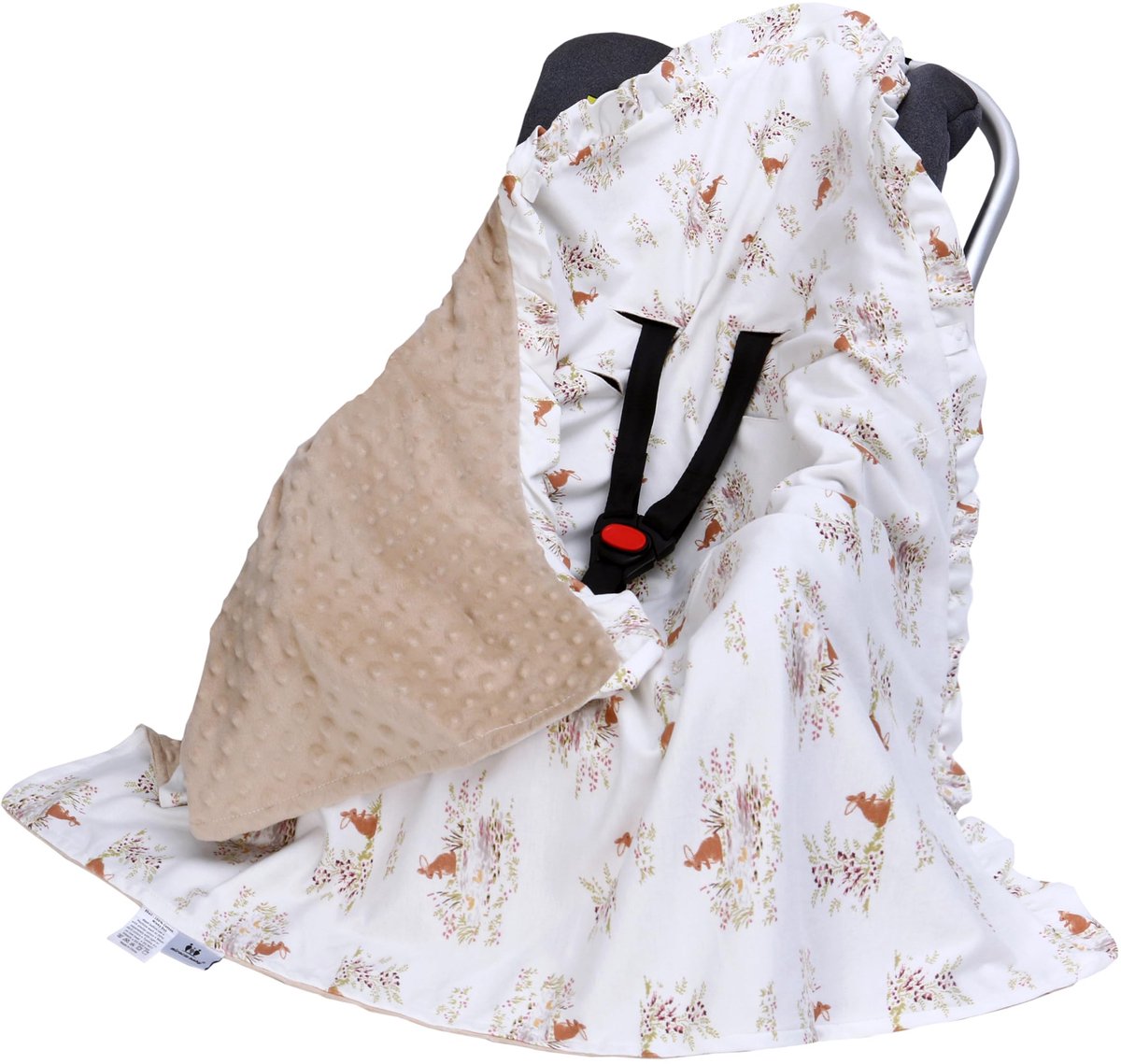 Omgoods - Baby Swaddle Dekentje voor Kinderwagen of Autostoel 90 x 90 cm