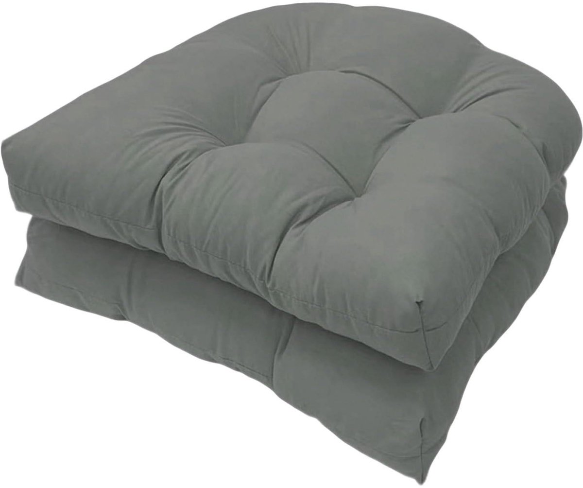 Omgoods - Set van 2 Waterdichte Stoelkussens 48x48 cm Donkergrijs