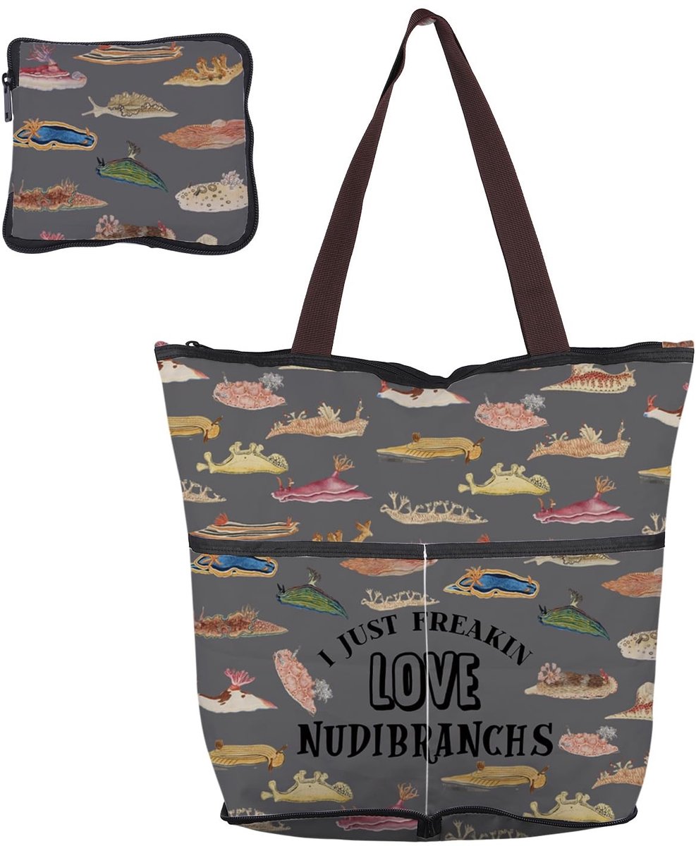 Omgoods - Opvouwbare Boodschappentas met Zeeslak Ontwerp voor Dames