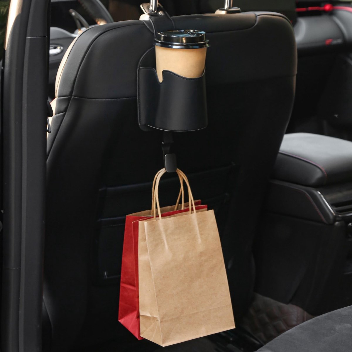 Omgoods - Multifunctionele Leder Car Seat Cup Holder