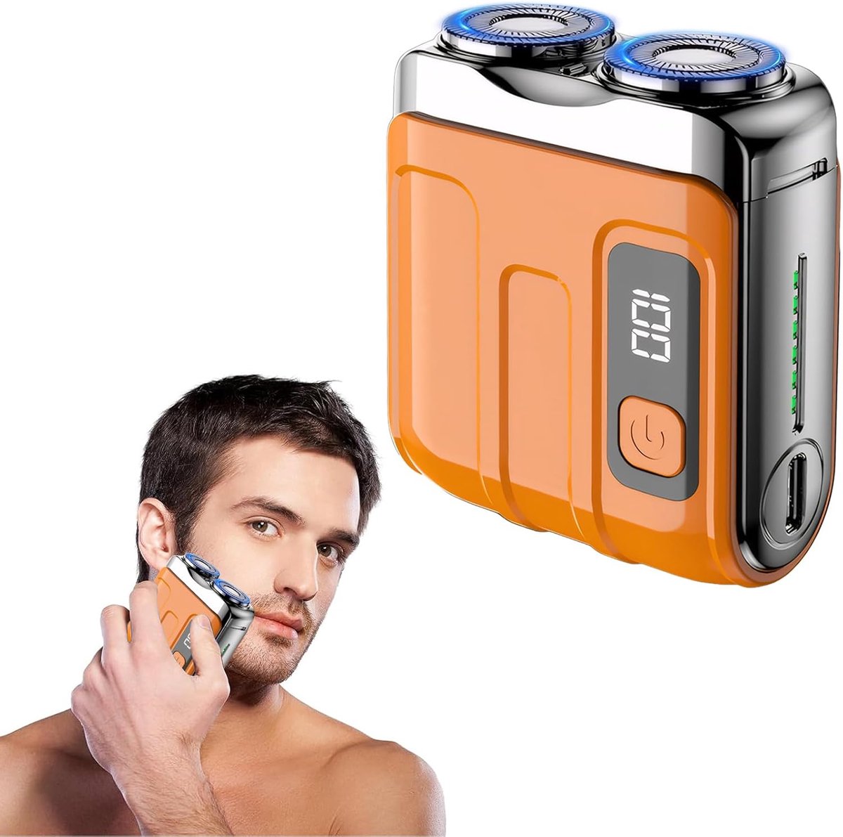 Draagbaar elektrisch scheerapparaat, 2025, IPX7 waterdicht, multifunctioneel, voor mannen, dieptereiniging, capsulescheerapparaat