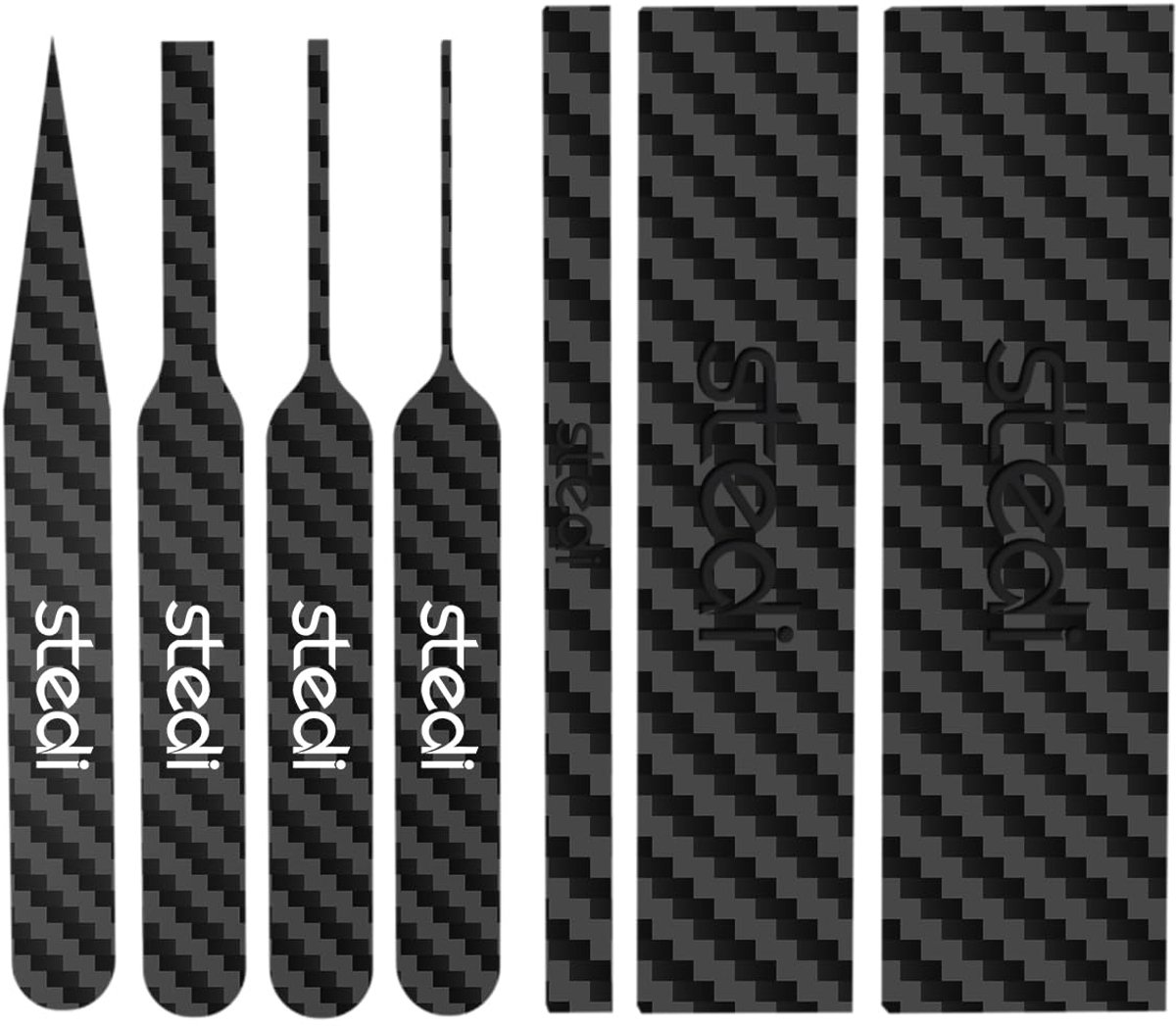 Schoonmaaksticks 7-delige set - carbonfiber - professioneel gebruik - ideaal voor hobby modellen - ShopVlot
