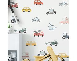 SnelShoppen - Neukids Muurtattoo Kinderkamer, Zelfklevende Auto Muursticker voor Meisjes en Jongens, Wanddecoratie voor Baby- en Jongenskamers, Kleurr