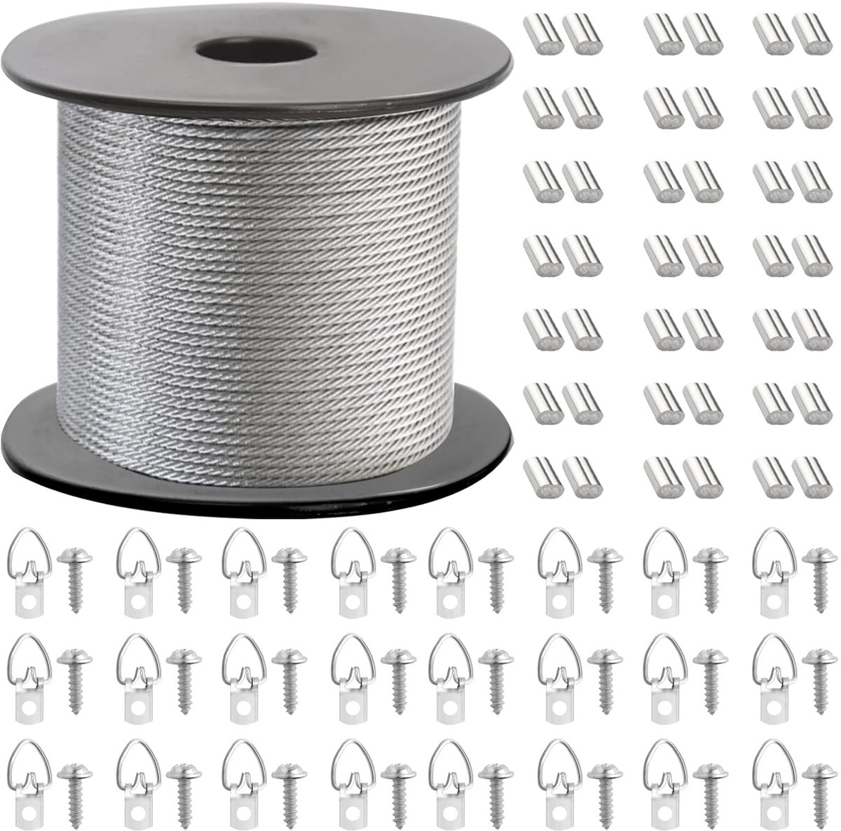 Hanging Wire Kit gevlochten roestvrij staal vinyl gecoate draadspoel