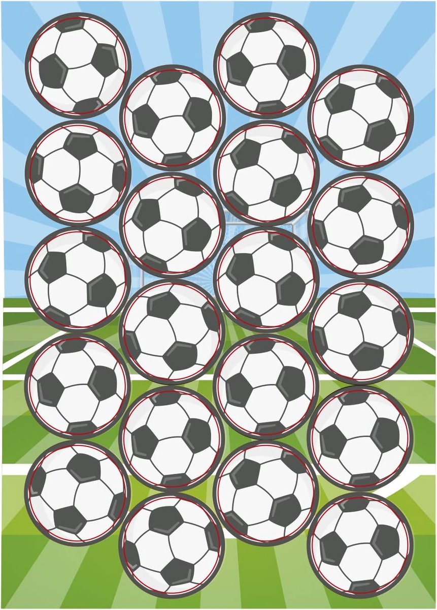 Eetbare Voetbal Cupcake Toppers 3 4 cm Ouwel Decoratie voor Cupcakes Muffins Koekjes en Kinderverjaardag Glutenvrij