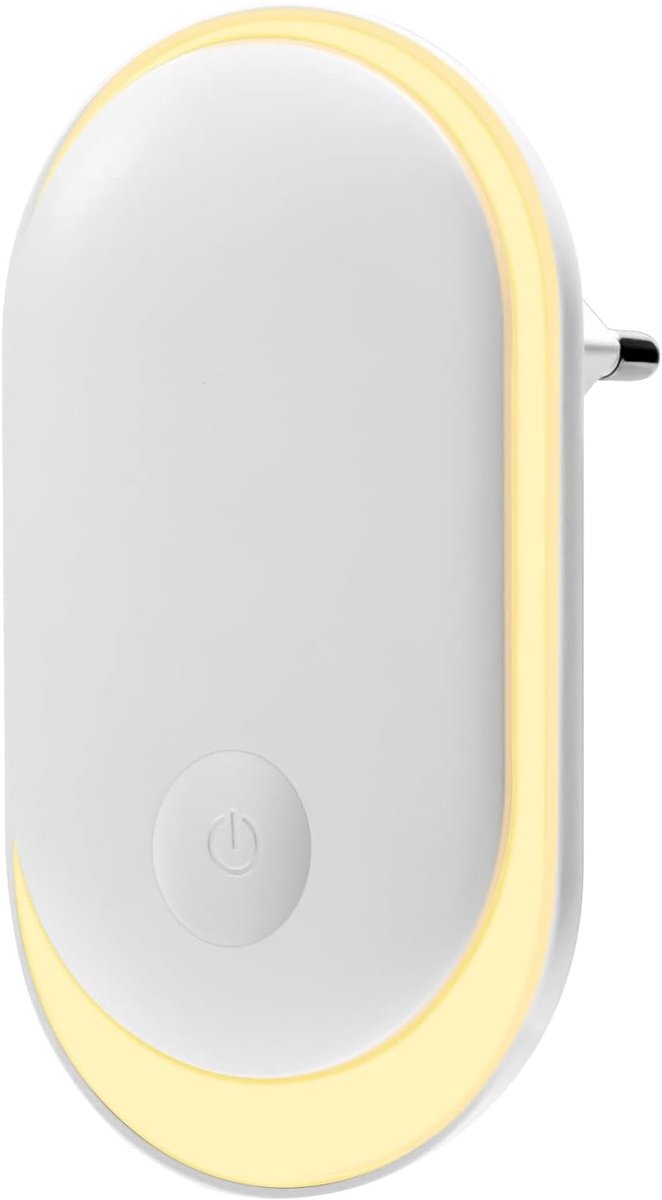LED Nachtlichtje, Automatische Baby Nachtlamp met Schemersensor en Verstelbare Helderheid, Plug-and-Play Nachtlamp voor Babykamer, Trap, Gang, Keuken, Badkamer(Y1)