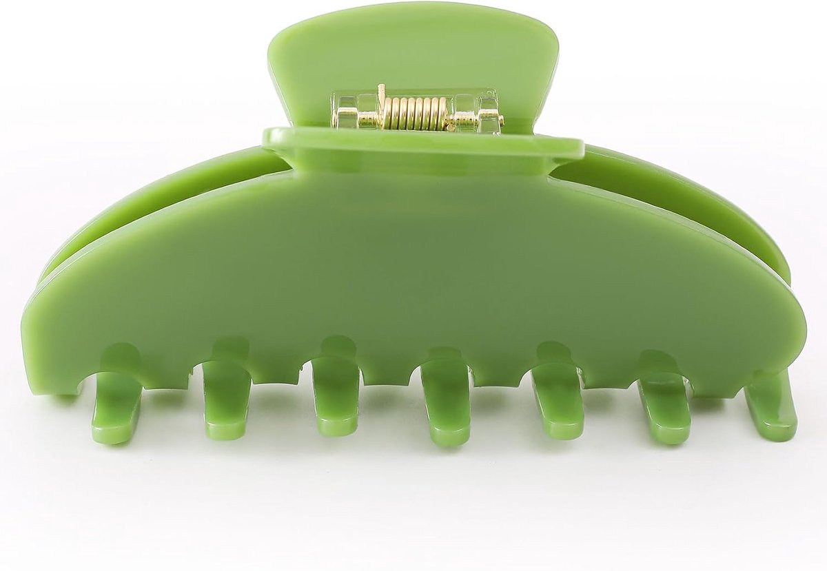 Haarklemmen voor Dames, Grote Haarspelden, Antislip Acetaat Beugel Haarklauwen voor Dik en Dun Haar (groen)