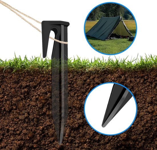 150 stuks bevestigingspinnen voor perifere kabels, grasmaaier, grondpennen voor robotmaaier, haken, accessoires voor kabels voor het definiëren van tuinoppervlak — afbeelding 2