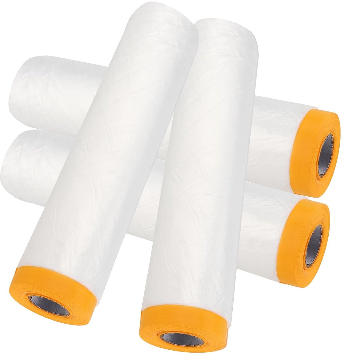 Zelfklevende plastic stofbladrol 2 × 20 m - oranje tape - scheurbestendig - veilige bescherming voor meubels - ShopVlot