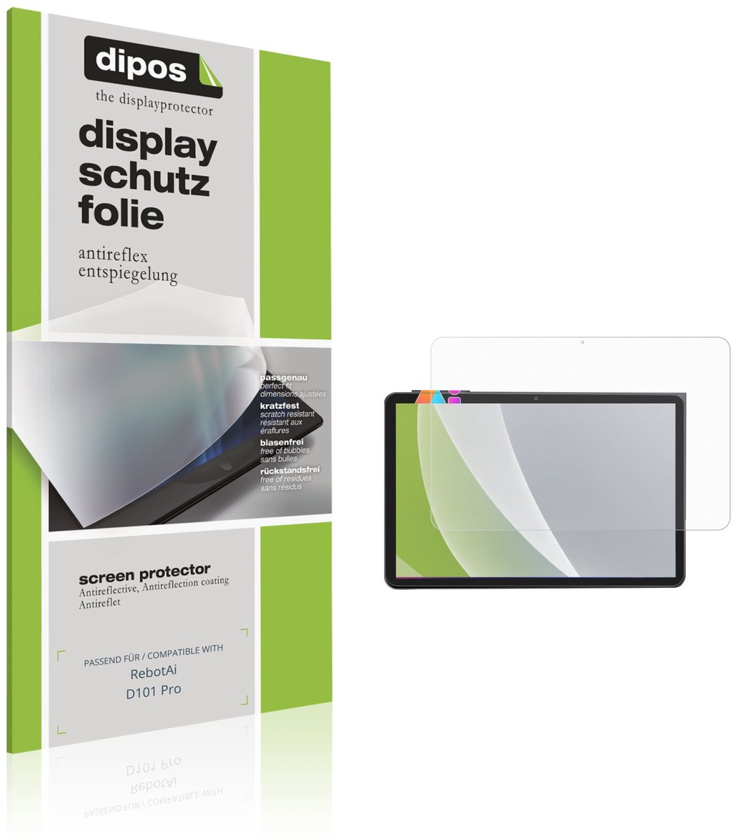 dipos – 2x Matte Beschermfolie geschikt voor RebotAi D101 Pro | Krasbestendige & antireflecterende Screenprotector Ultra-Thin