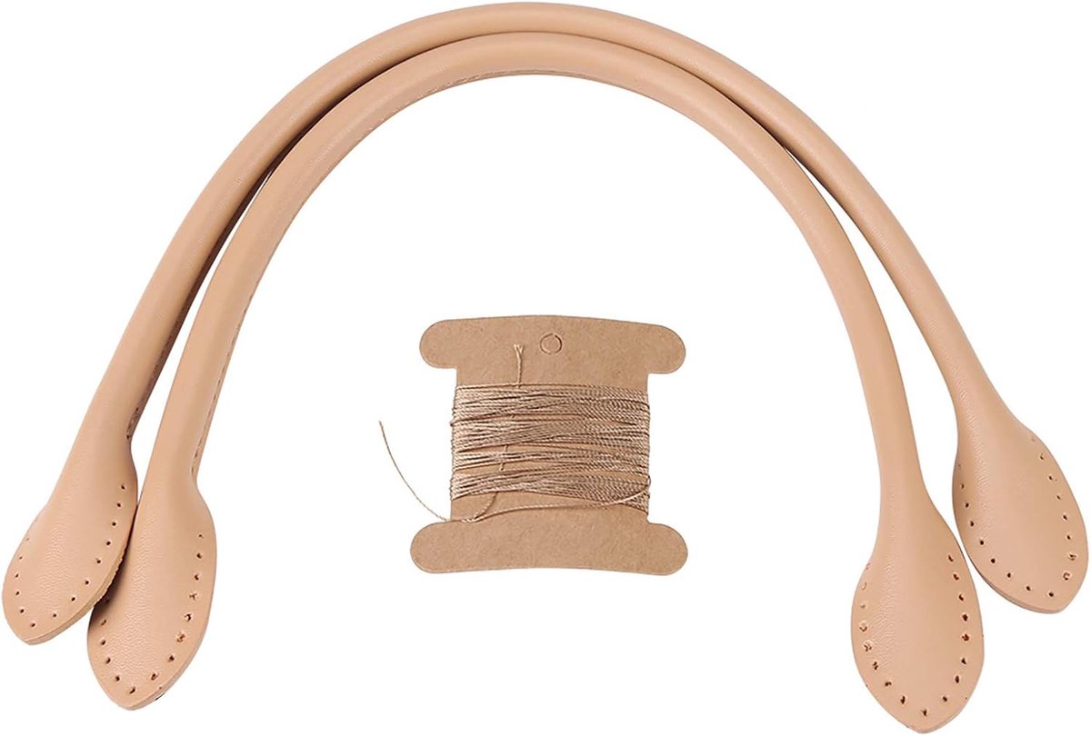 SnelShoppen - 2 Stuks Leren Handvatten, Echte Leren Tas, DIY Accessoires voor Handtassen, Portemonnees, Schoudertassen, Duurzaam en Klassiek Ontwerp