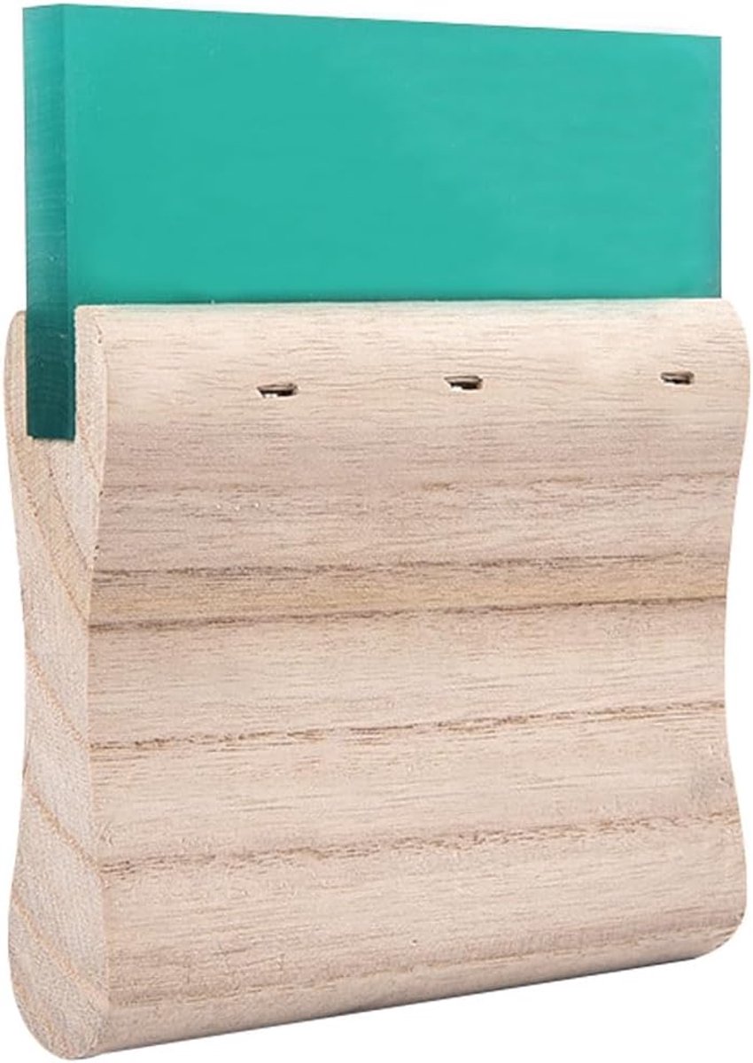 Screenprinting squeegee 10cm/15cm/20cm/30cm - houten handvat - rubberen mes - duurzaam en veilig gebruik - ShopVlot