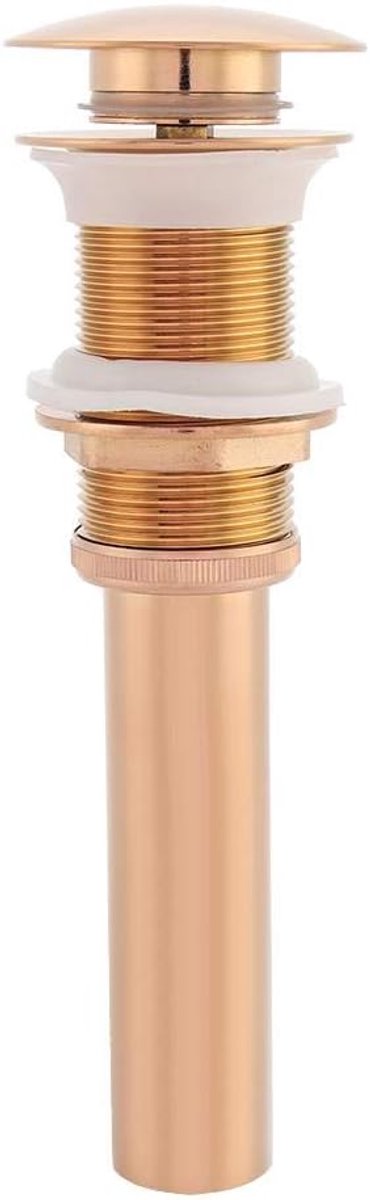 SnelShoppen - G1-1/4" Push and Seal Pop-up Afvoer Stopper Messing Wasbak Afvoer Stopper Badkamer Kraan Vaatwasbak Afvoer Stopper Zonder Overloop (Rosé