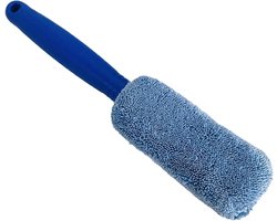 Auto Wielborstel - Velgborstel Reiniger - Auto Wassen - Niet-slip Handgreep - 31 x 7 x 6.5 cm - Blauw