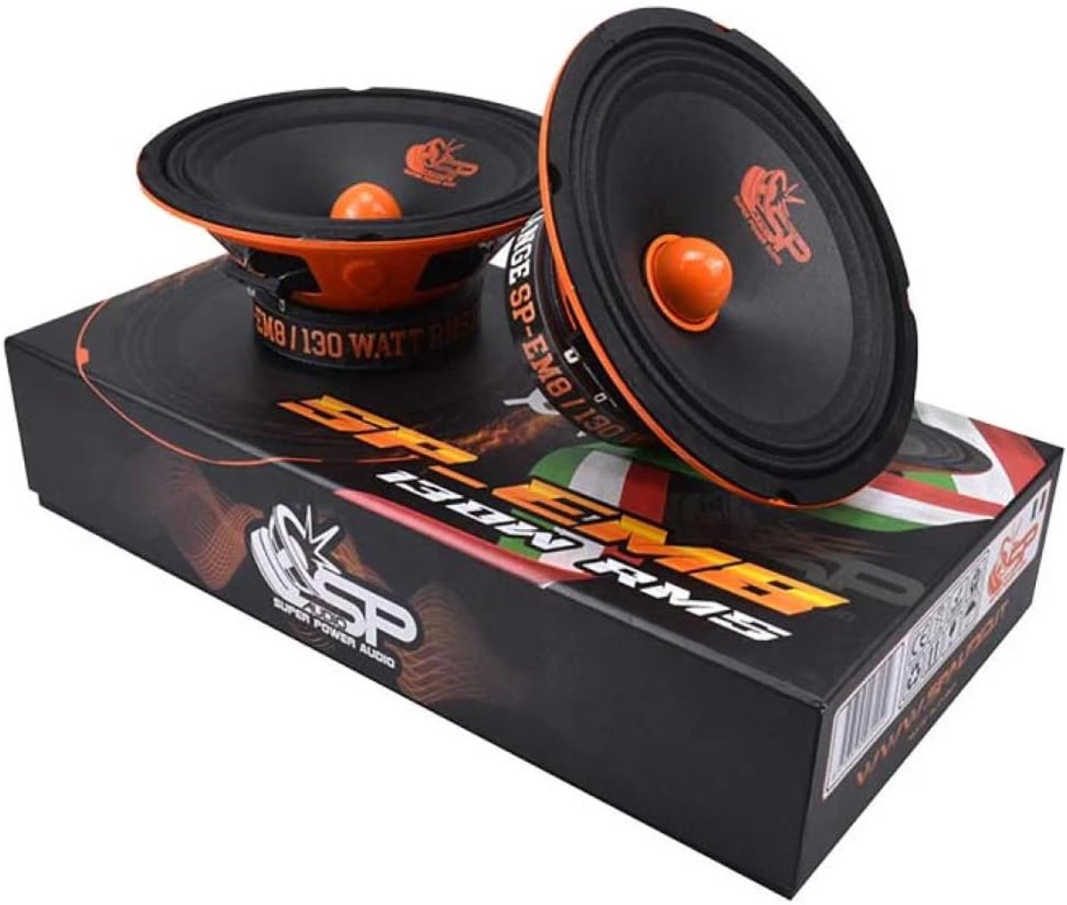 Midrange speakers 20 cm - 130 watt rms - 4 ohm - voor auto-installatie - ShopVlot