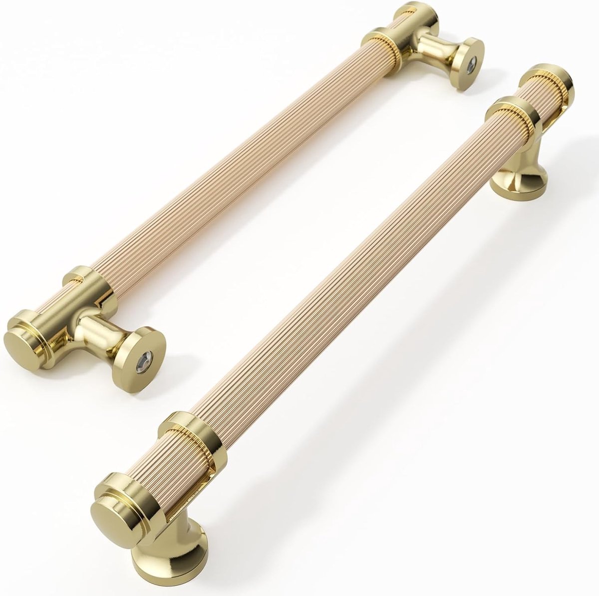 Set van 10 Gouden Kastgrepen, 6.3" Gatafstand, Modern Design voor Keuken, Dressoir en Meubels