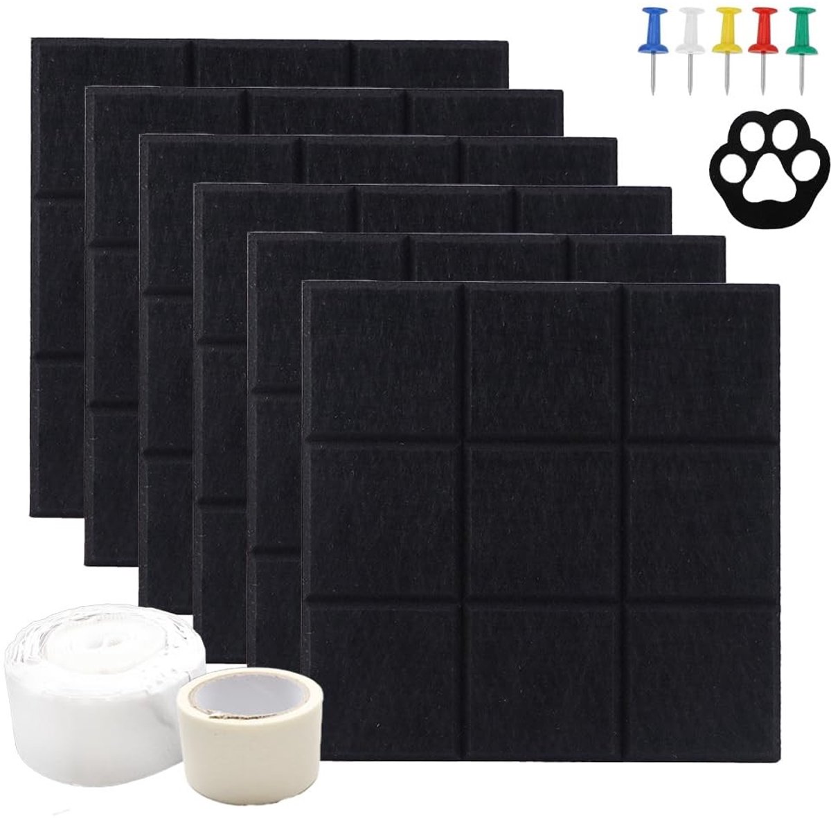 Omgoods - Vilt Pinboard 30x30cm - Voor Notities en Foto's