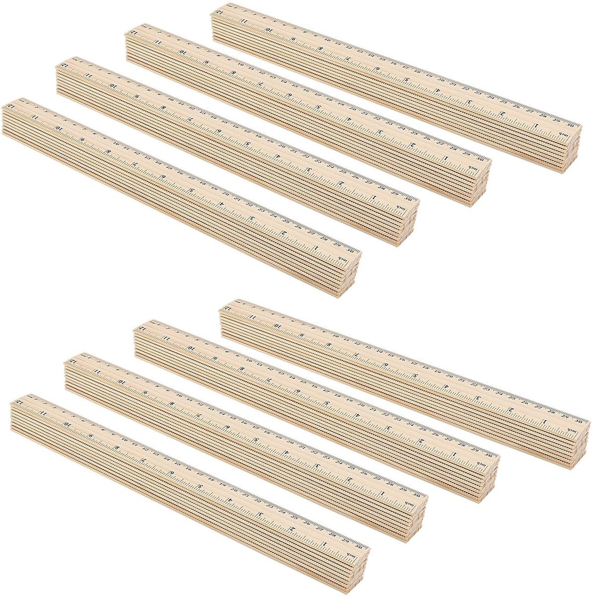 Omgoods - Set van 72 Houten Linialen van 30 cm voor Kantoor en Thuis