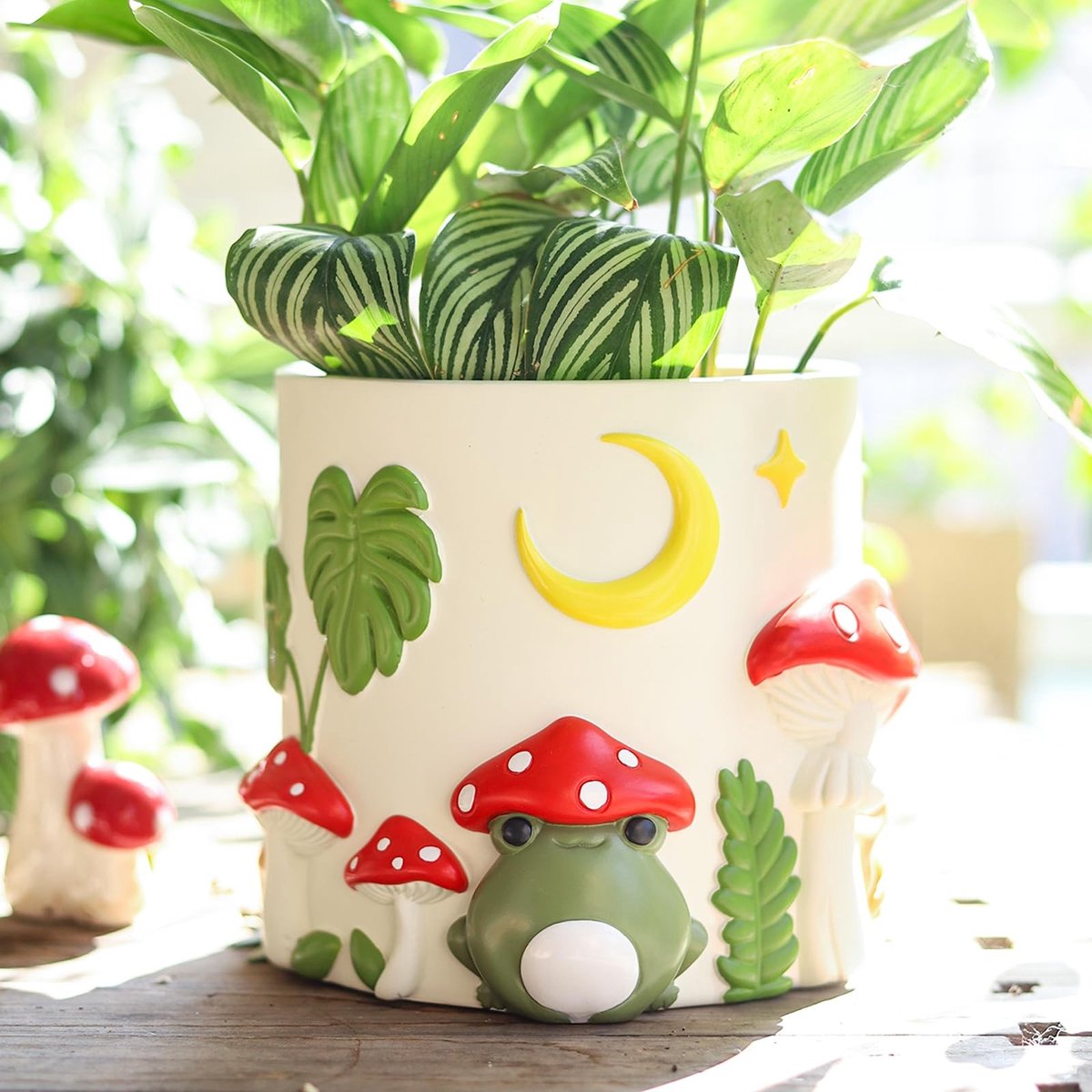 Omgoods - Schattige Unieke Plant Pot met Afvoer voor Binnen 13 cm