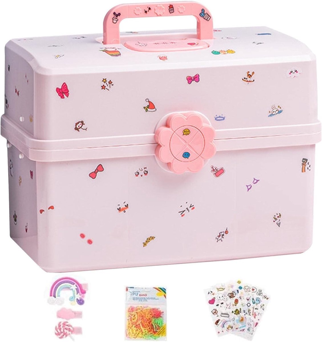 Omgoods - Kinderen Haaraccessoires Opbergdoos met 7 Compartimenten
