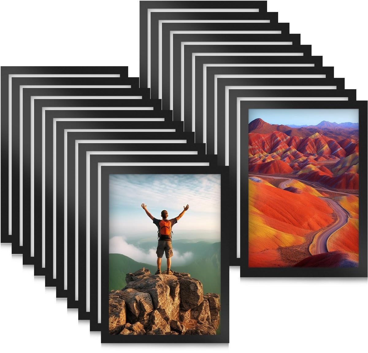 Omgoods - Set van 20 Magnetische A4 Fotolijsten - Zelfklevende Lijsten voor Posters en Documenten
