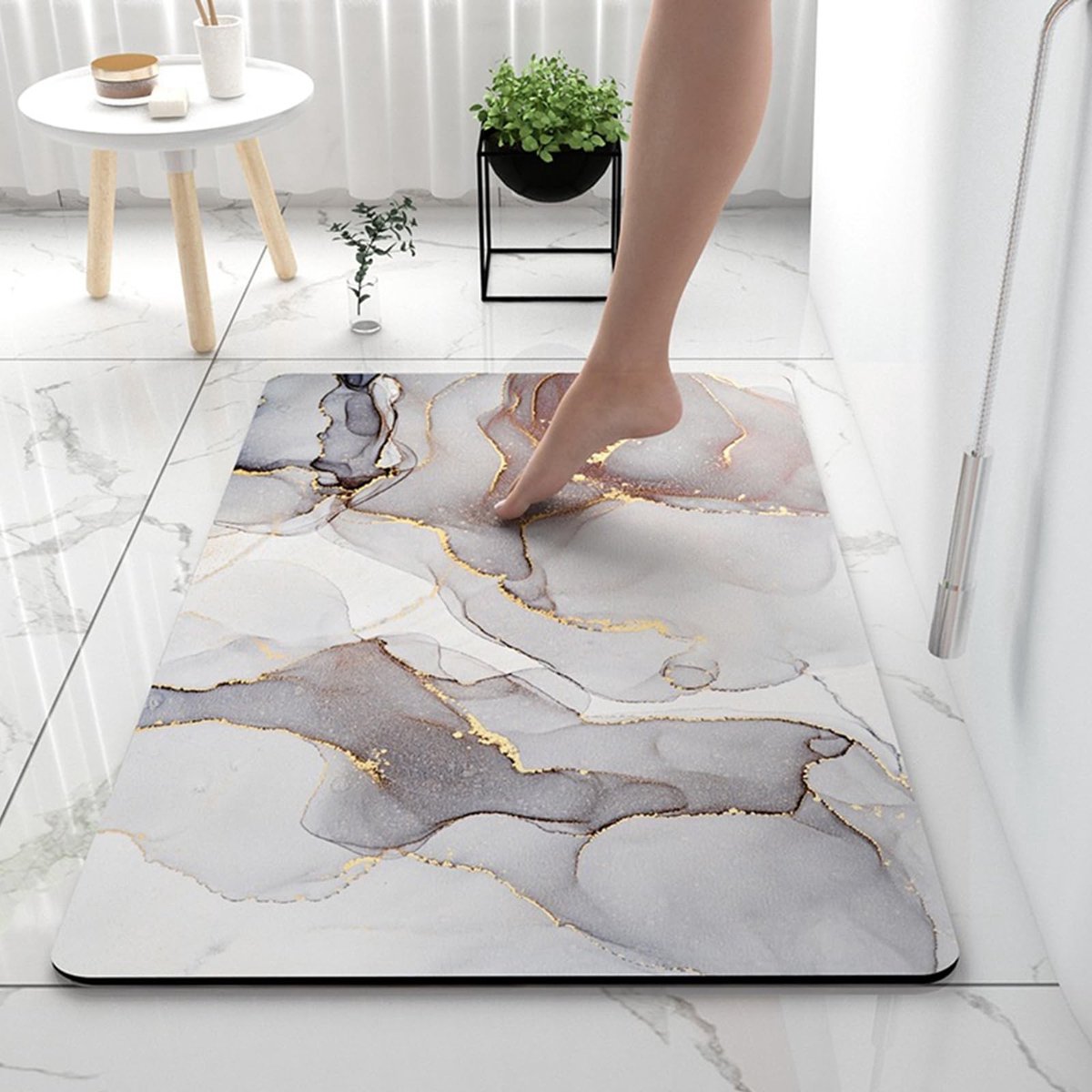 Omgoods - Antislip Badmat met Snelle Waterabsorptie en Fluffy Ontwerp