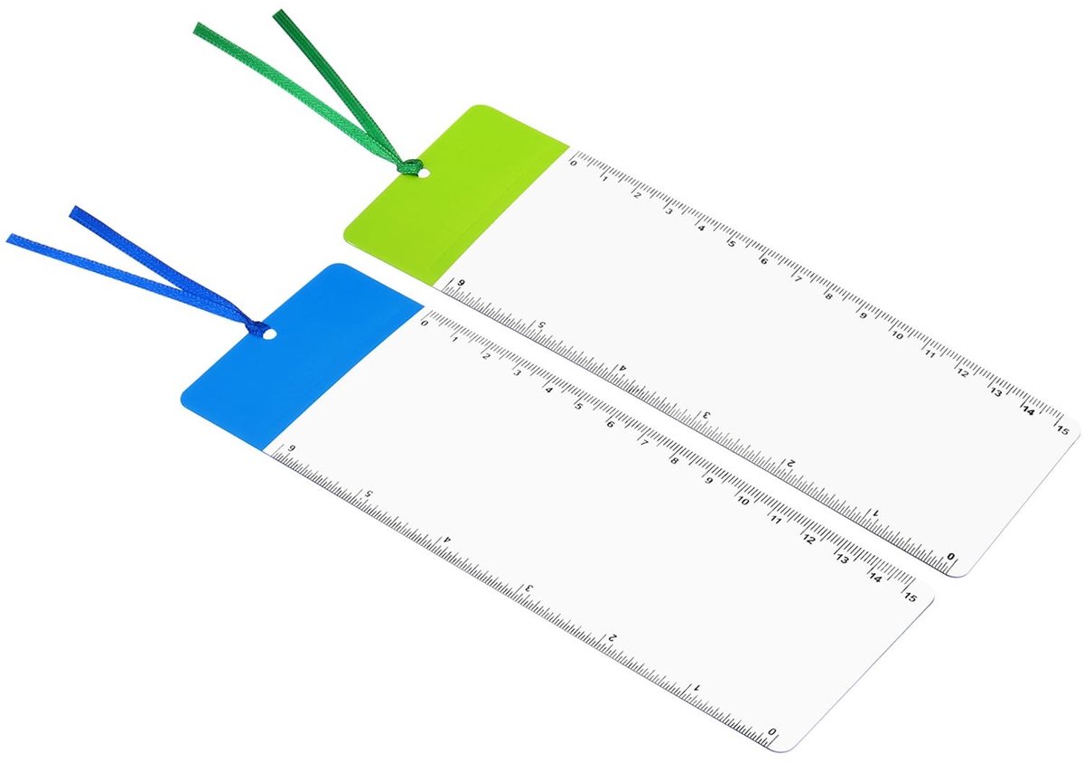 Omgoods - Bladwijzer Vergrootglas met Liniaal, 6-Pack 3X Vergrootblad