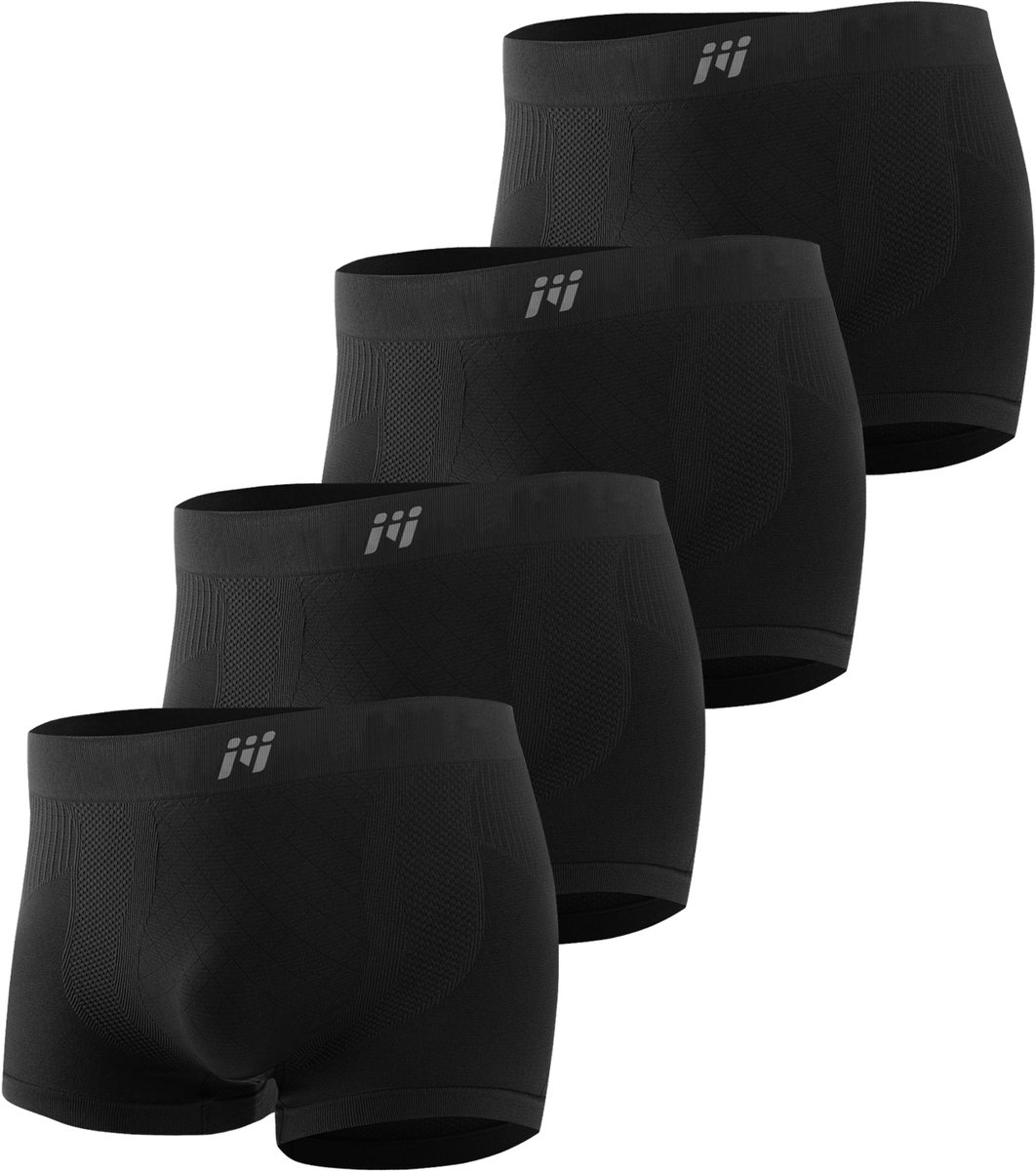MEETYOO Heren Compressie Sport Boxershort, Naadloos Ondergoed, Ademend & Snel Drogend, Geschikt voor Hardlopen, Fitness en Krachttraining S