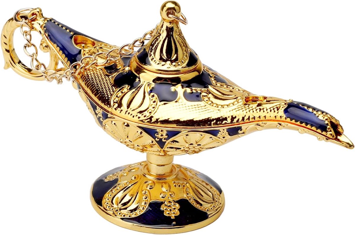 Aladin lamp 12cm - Aladdin genie lichtlamp - Luxe 3D-embossing - Perfecte decoratie voor thuis - SnelShoppen