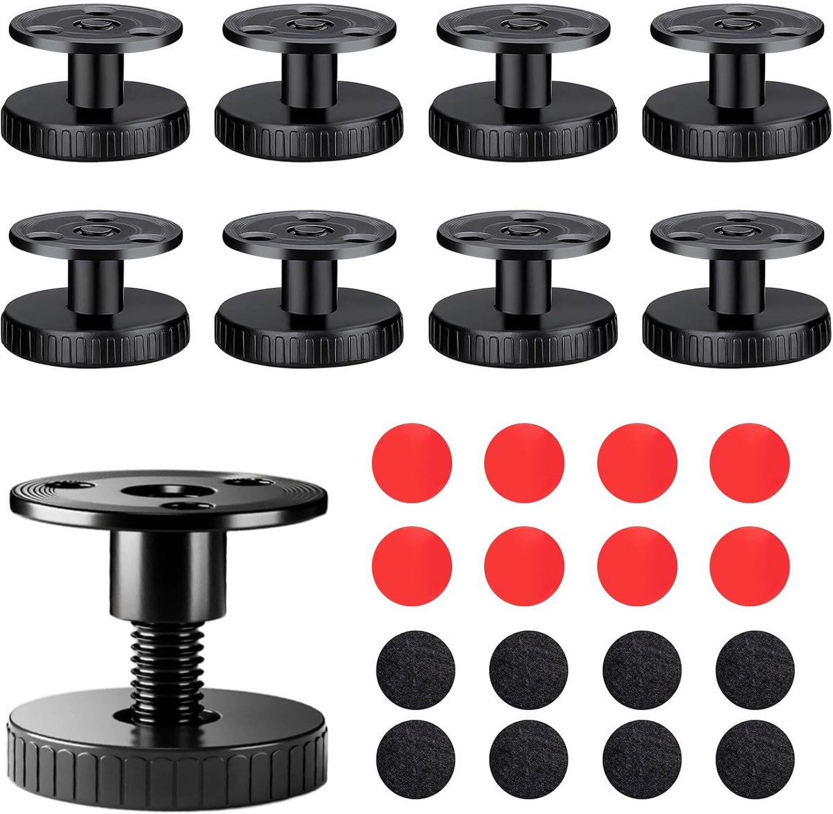8 Pcs Adjustable Furniture Legs, Furniture Legs 27-40mm, Height Adjustable Cabinet Legs with Anti-Scratch Pad and - ShopVlot