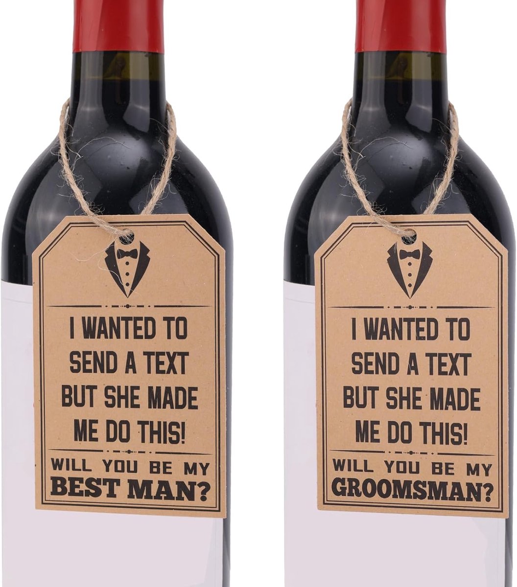 SnelShoppen - 10 Stuks Groomsmen Voorstelkaarten, Humoristische Trouwringen Uitnodigingskaarten, Will You Be My Groomsman Kaarten, Bruiloft Cadeauset,