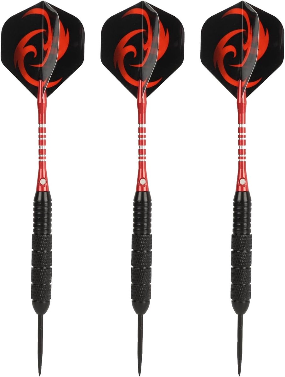 SnelShoppen - Darts Set 3 stuks 24g Professionele Darts met Stalen Punt Anti-slip Vleugel Lichtgewicht Darts voor Dartbord Thuis Bar Darts Accessoires