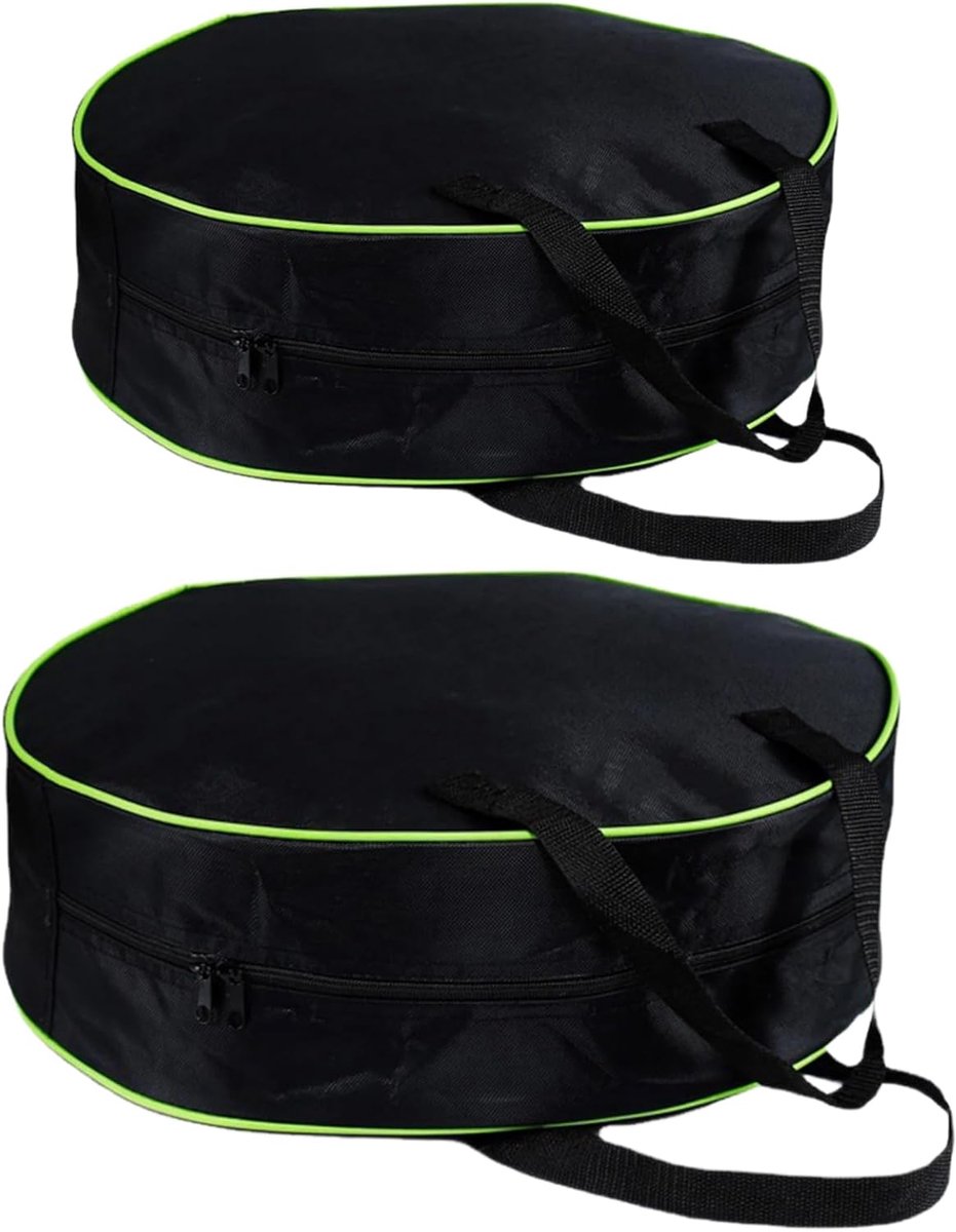 2 stuks draagbare EV-kabeltas, waterdichte oplaadtas, duurzame Oxford-stoffen tassen voor het opbergen van kabels, slangen en gereedschap, kabelzakken, 40 x 13 cm en 37 x 10 cm, zwart
