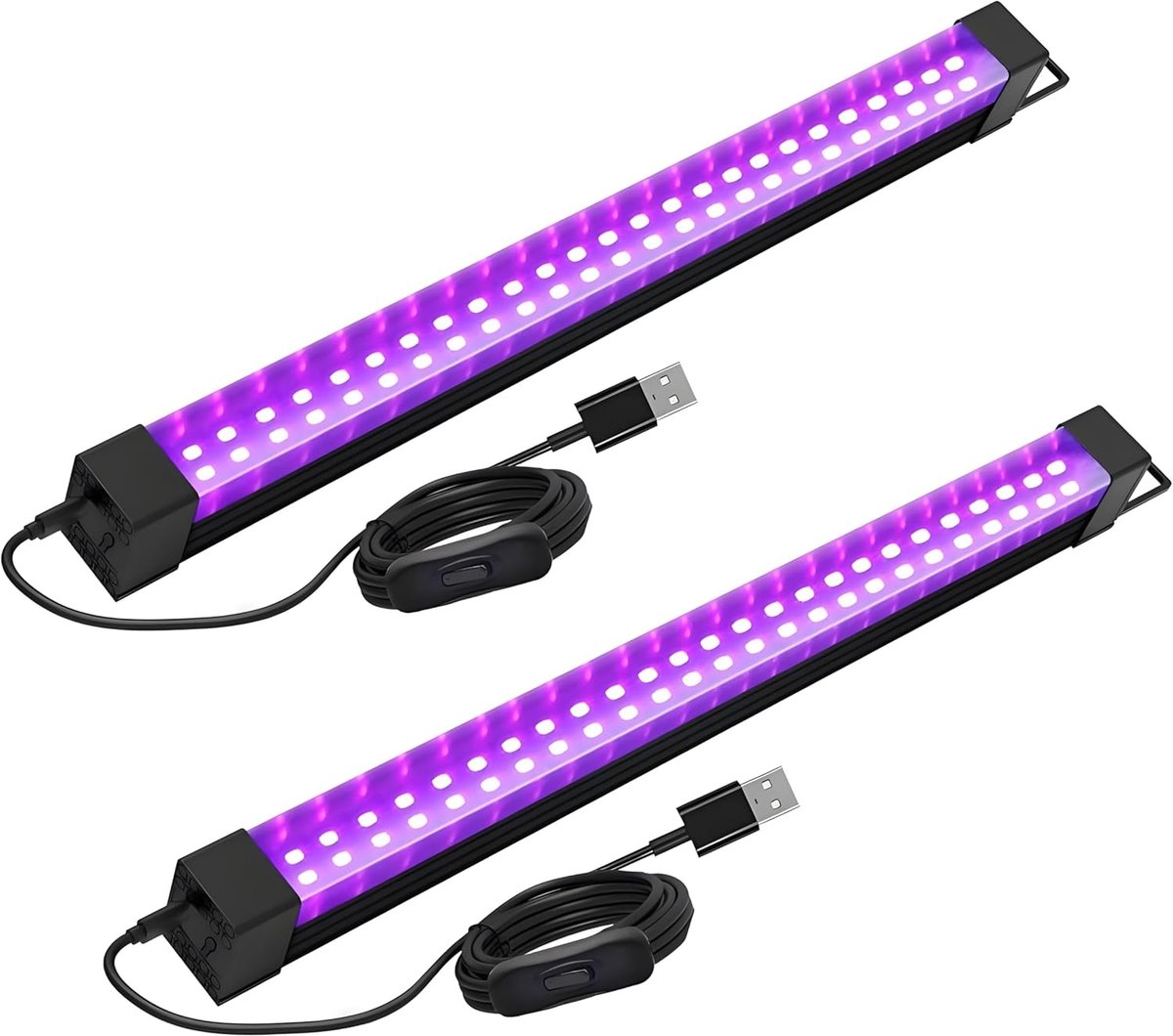 2 stuks 10 W blacklight lamp, uv-led lamp, 395-405 NM blacklight led UV bar voor disco, club, glow party, feestaccessoires, Halloween-decoratie