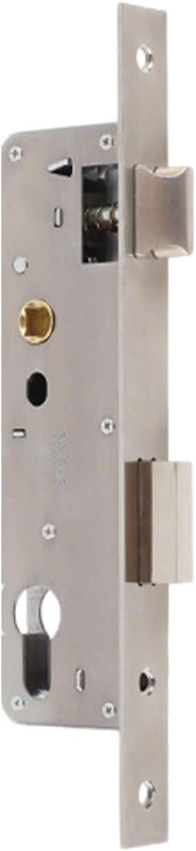 stalen buisframeslot, insteekslot voor metaalbewerking, afstand 85 mm, sluitcilinder, deurslot, slot, slotkast, tuinpoort met U-tong voor tuinpoort, links/rechts (doornmaat 35 mm)