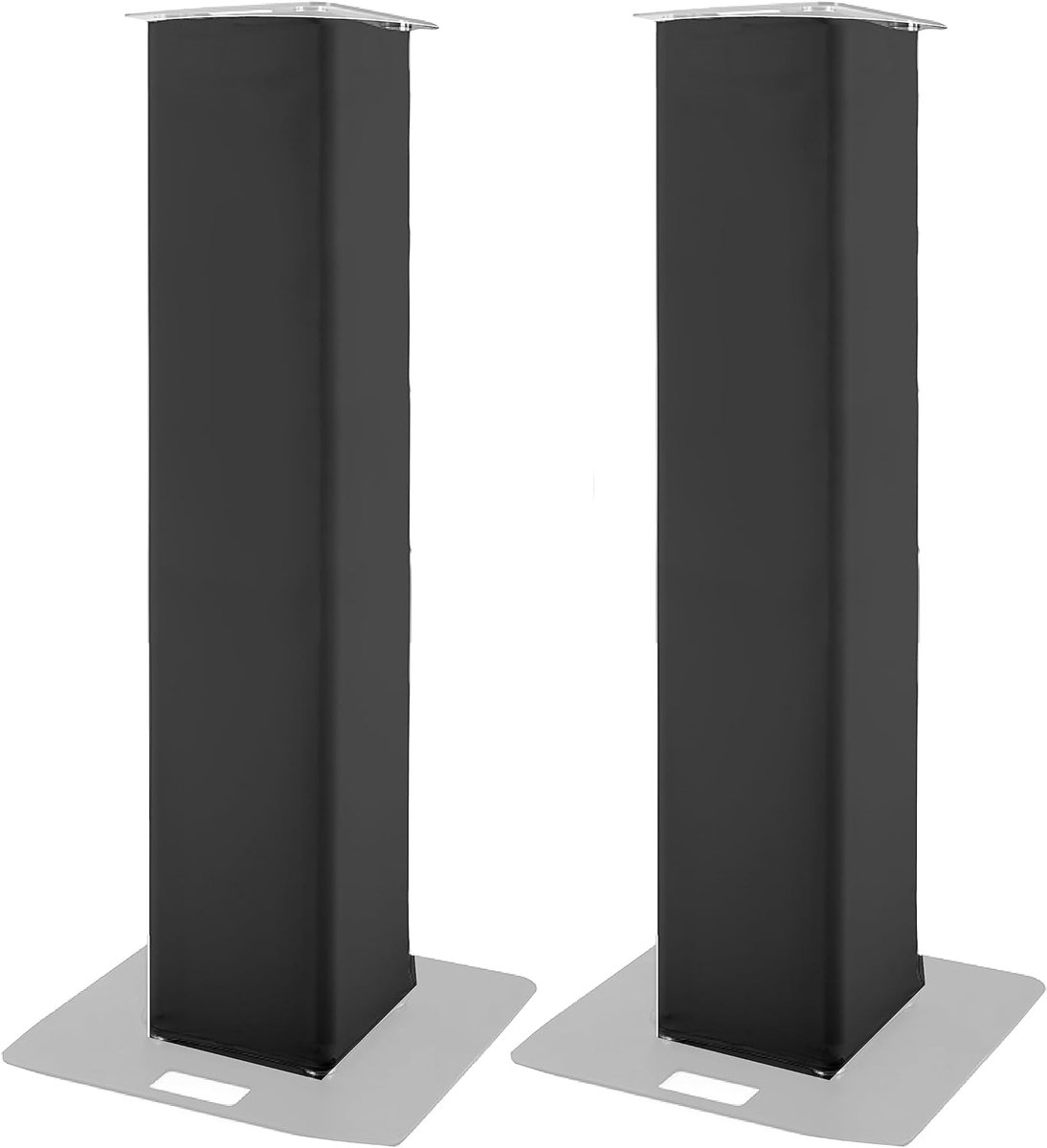 1 paar totemhoezen van spandex, truss cover 30 x 30 cm, keuze uit 4 hoogtes (200 cm hoogte, zwart)