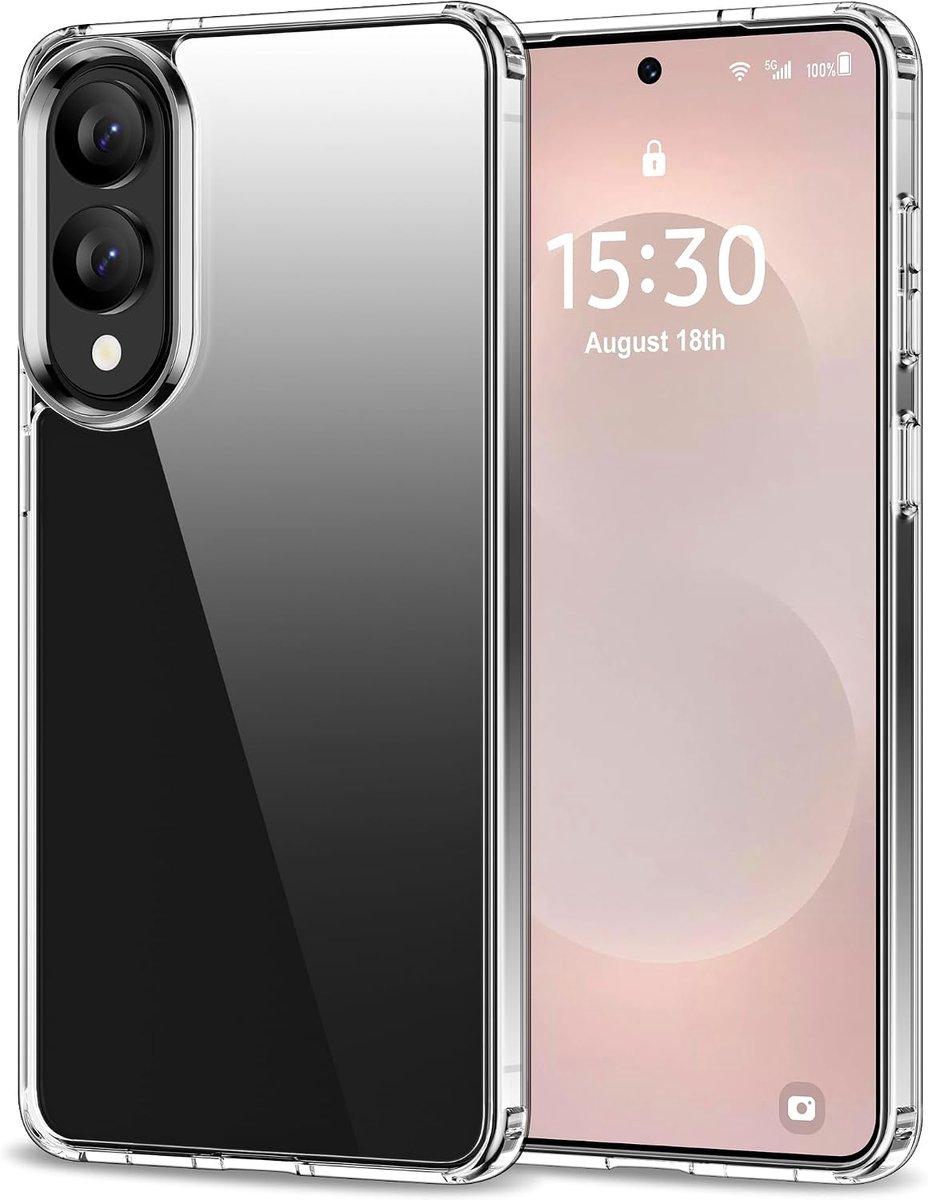 Crystal Clear Hoesje voor Samsung Galaxy S25 Edge, Nooit Vergeling Transparant - Doorzichtig