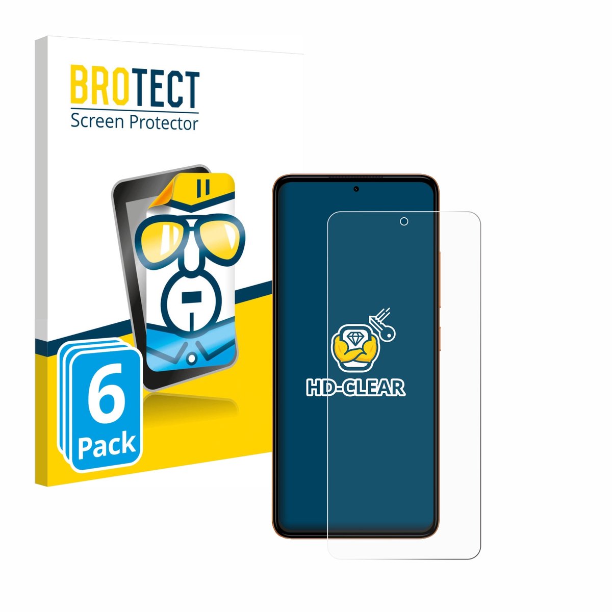 BROTECT - Screenprotector voor HMD Pulse - Folie Beschermfolie transparant 6 Stuks