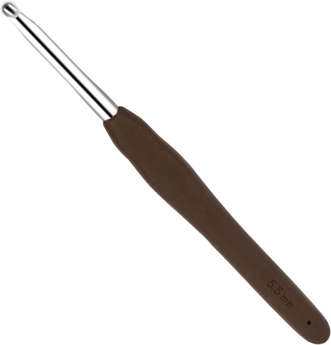 Haaknaalden 5,5 mm, Kleurrijke TPR Handgreep Haaknaald voor Artritische Handen, Ergonomische Haaknaalden met Zachte Grip en Aluminium Haakwerk, Haaknaalden voor Artritische Handen, Haaknaald