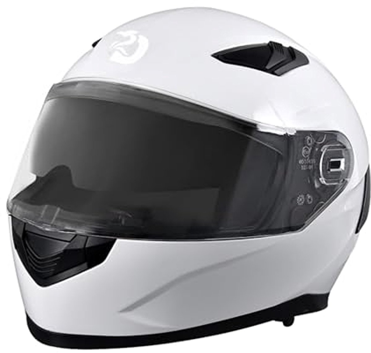 DAWNRISE Integraalhelm met dubbel vizier ECE 22.06 - Wit - Maat M