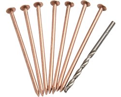 Tree Stump Remover, Copper Nails, 4 Inch Spikes for Stump and Root Removal, Includes Nails and Drill Bit Sets (15 PCS) - ShopVlot