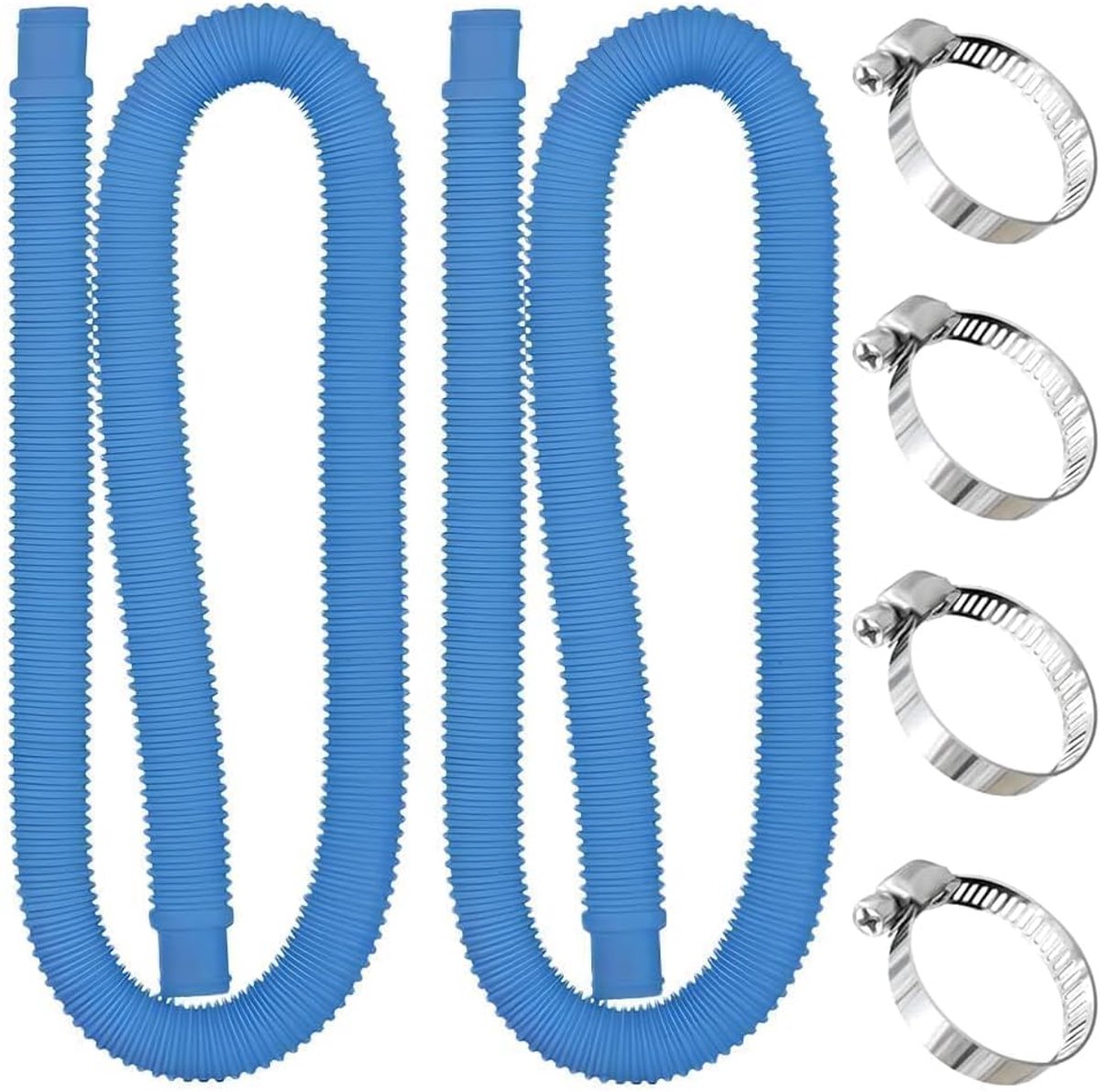 Poolslang 32 mm - 2 Stuks 1 m - Vervangingsslang - Geschikt voor zwembadpompen - ShopVlot