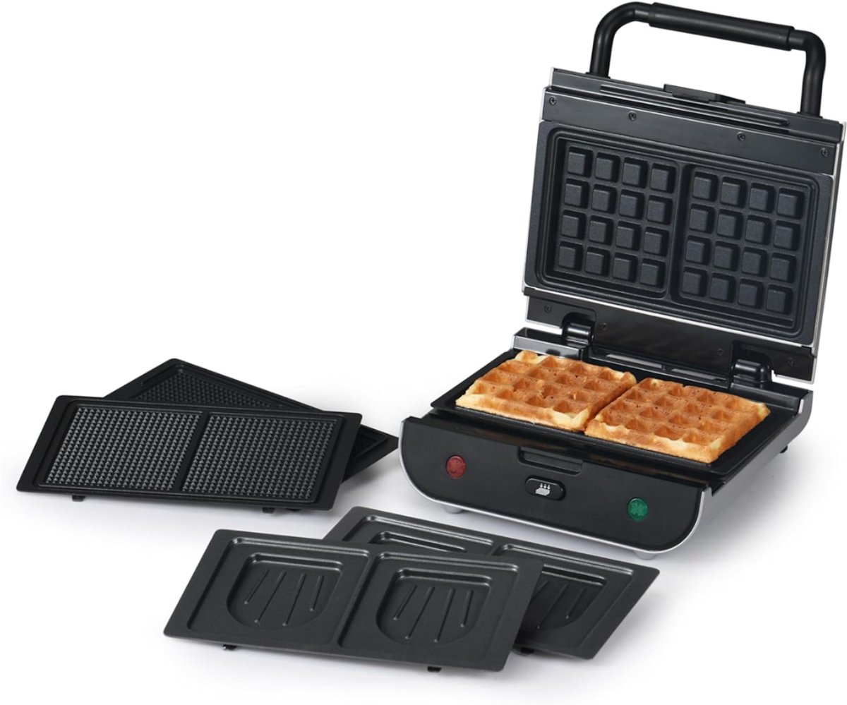 JCP® Tosti Ijzer - Tosti Apparaat - Compact Grill Apparaat - Zwart - 29cm x 26cm x 12cm
