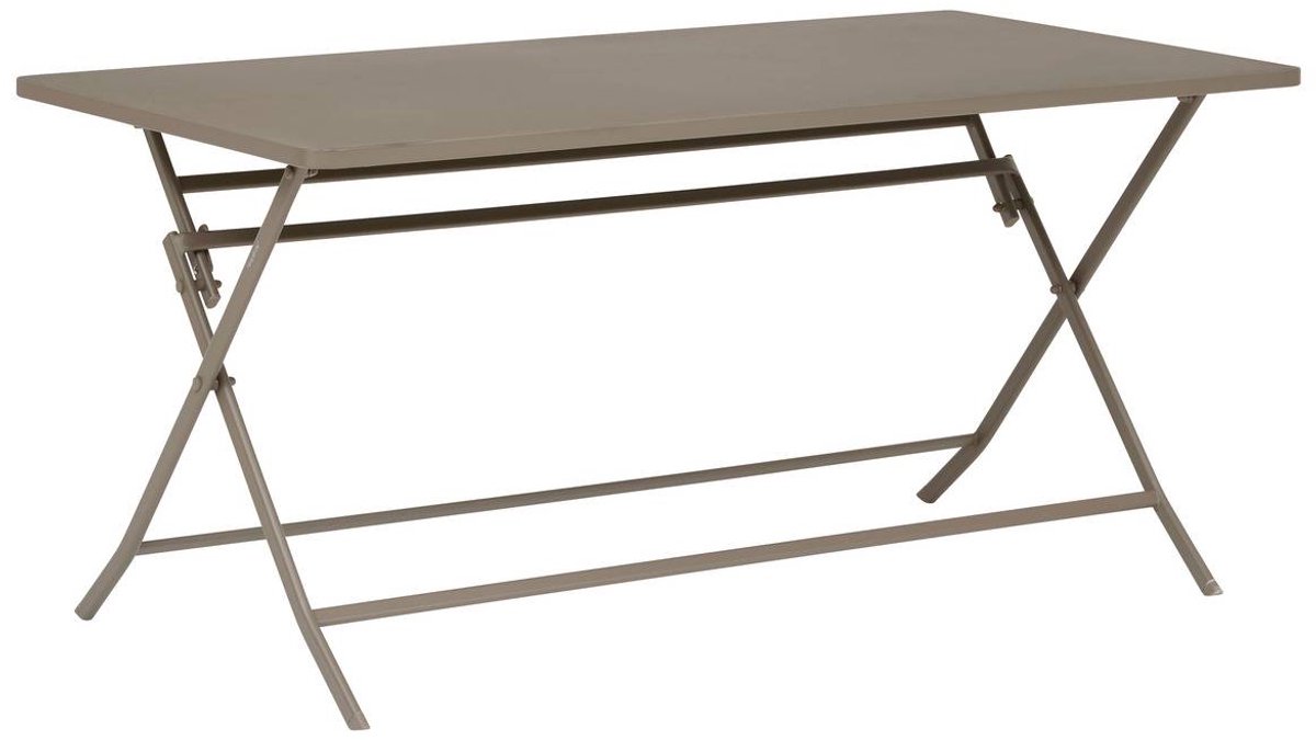 Rechthoekige opvouwbare tuintafel voor 6 personen van staal, model GREENSBORO