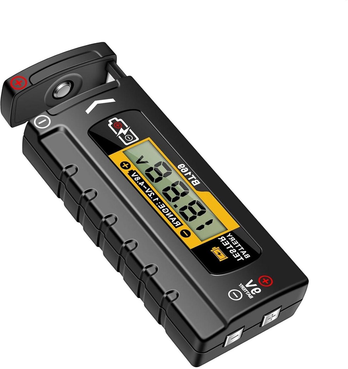 Batterijtester - Voltcontrole Apparaat - Batterijen Controleren - Digitaal Display - 9.4x3.9x1.8cm - Niet gespecificeerd