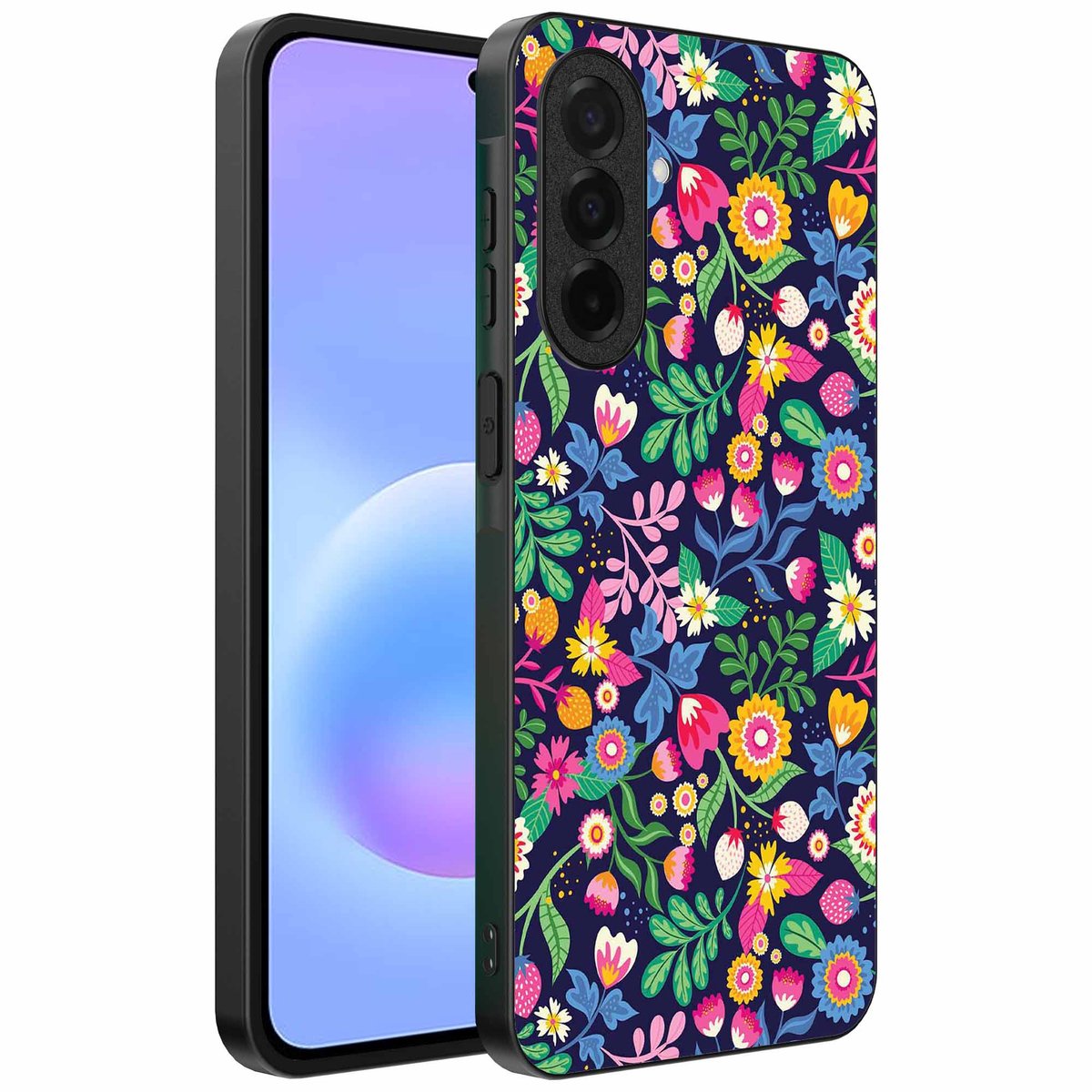 Geschikt voor Samsung Galaxy A57 Telefoonhoesje met bloemen opdruk - TPU backcover case flower design - Smartphonica geschikt voor Samsung Galaxy A57