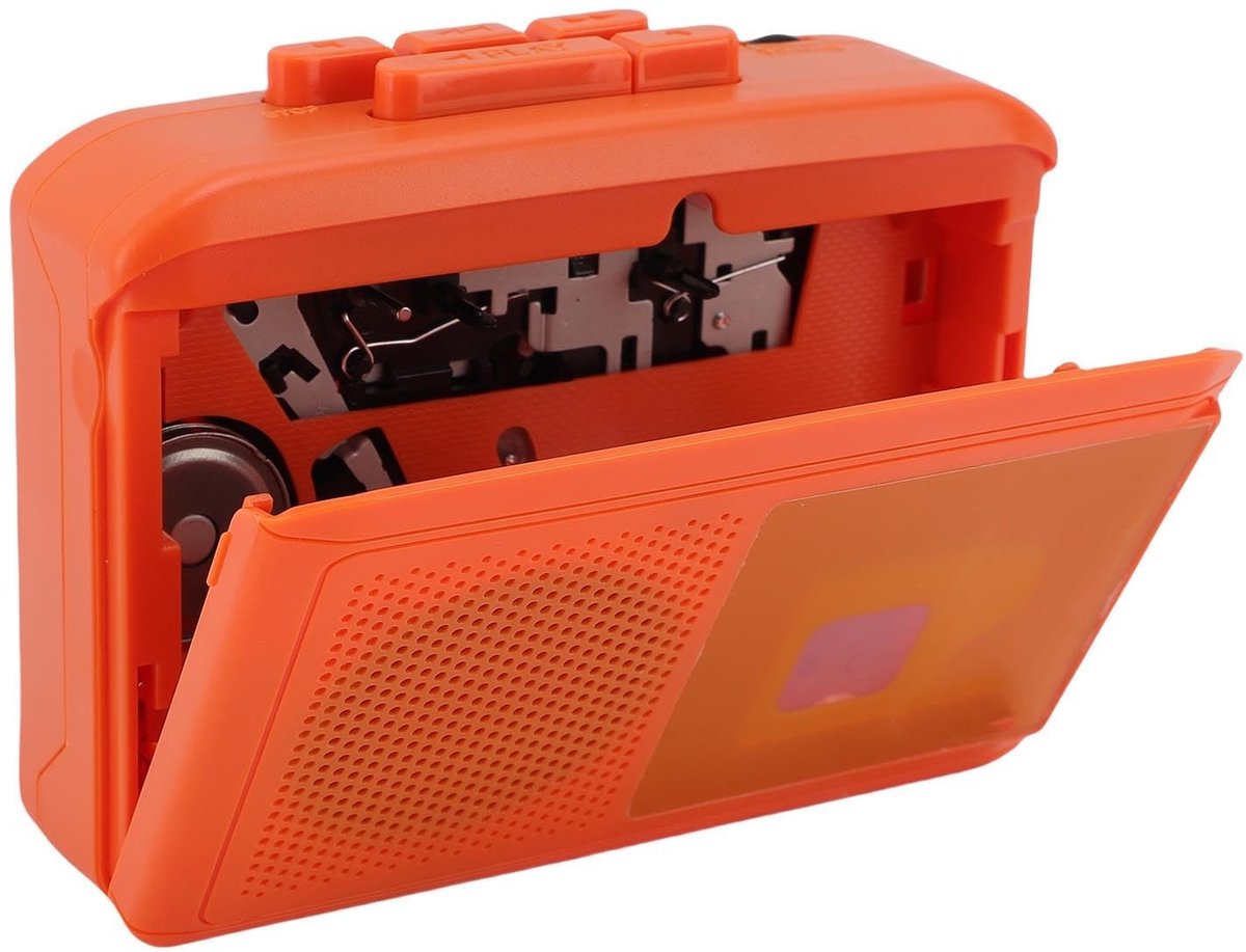 Omgoods - Draagbare Cassette Speler met Speaker, Retro Tape Speler met Type C Voeding