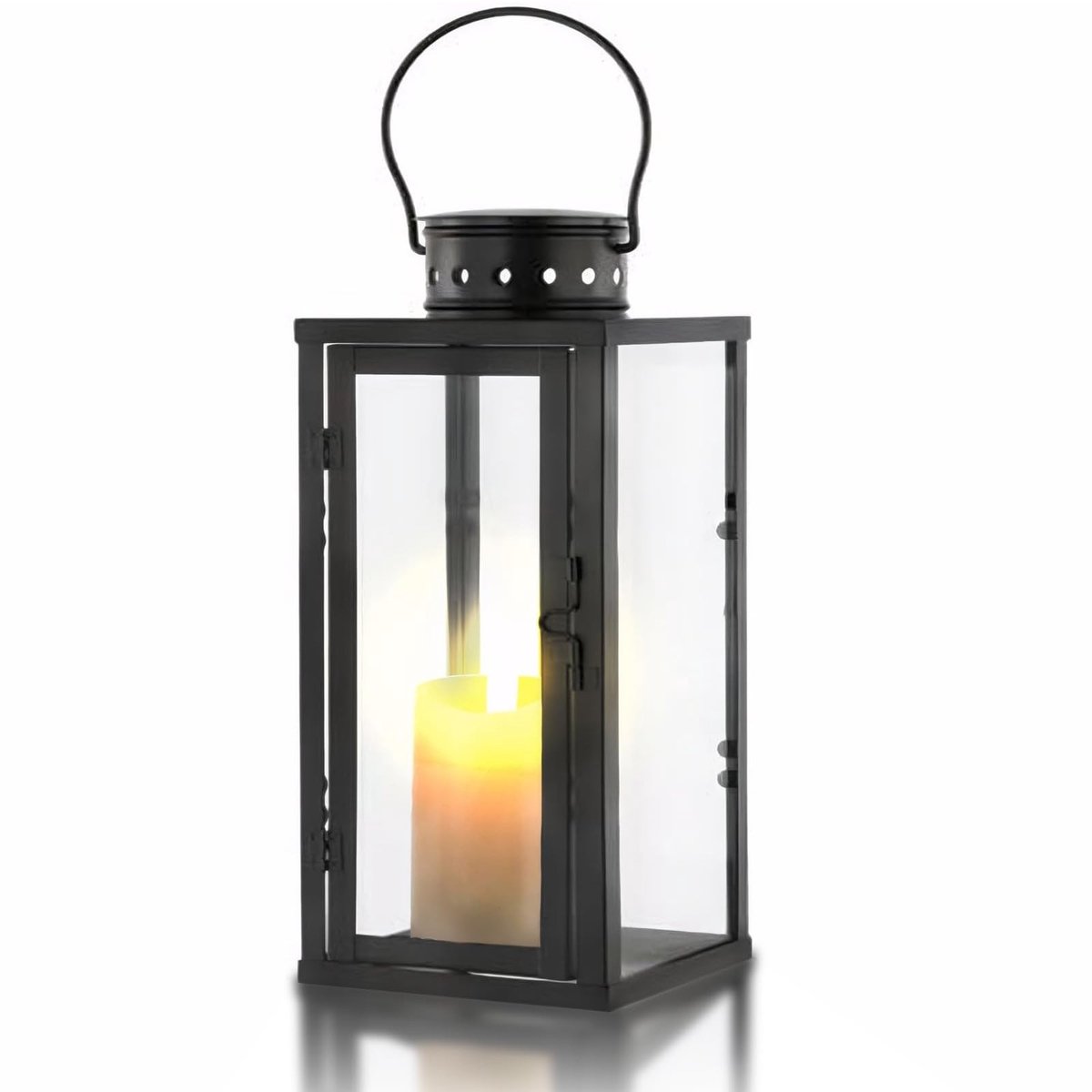 Omgoods - Buitenlanterna van Metaal en Glas voor Tuin en Begraafplaats